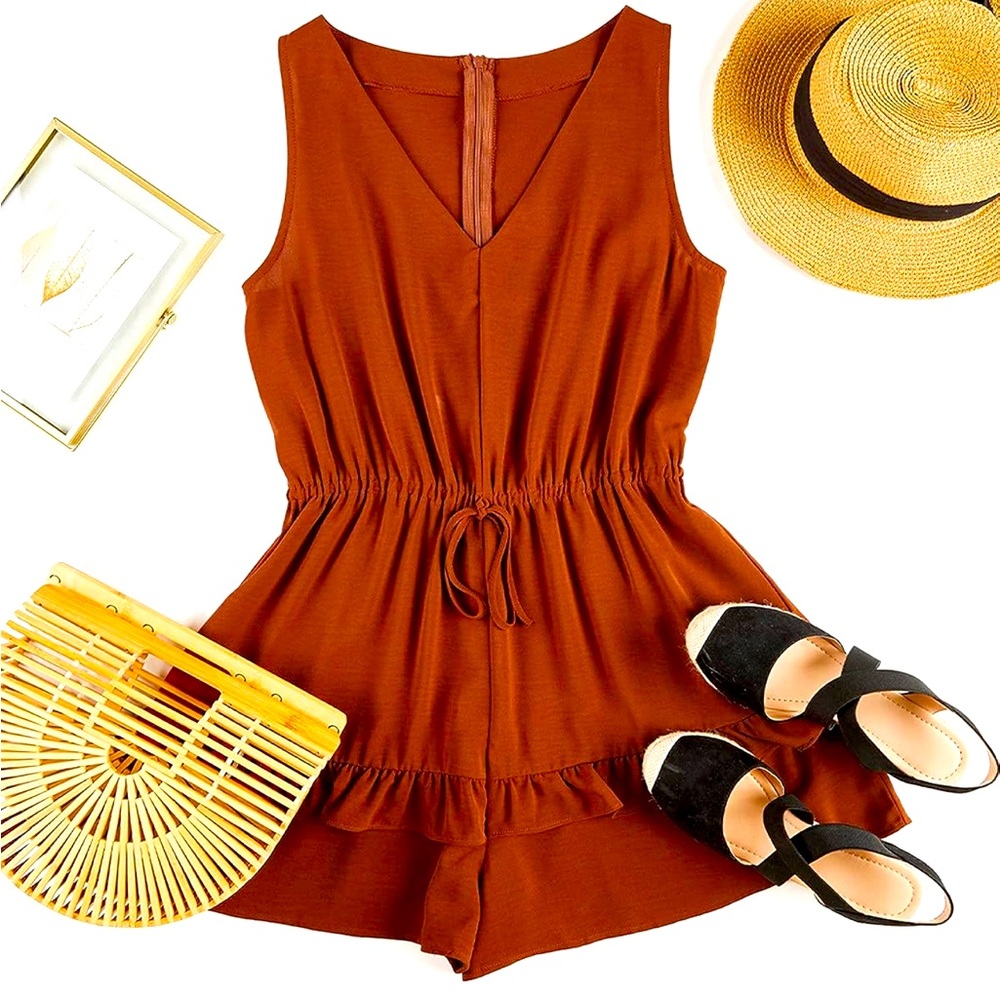 Burnt Orange Romper